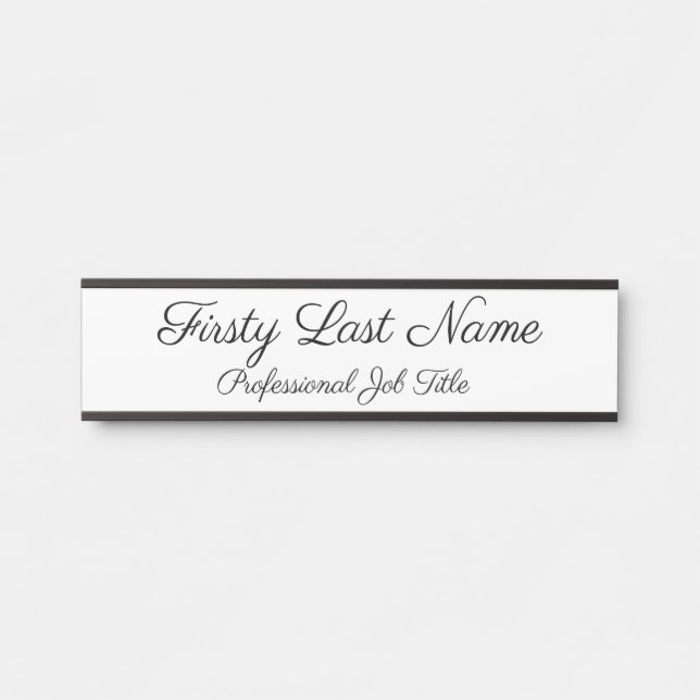 Business Door Signs Sign Elegant Simple Modern (Front)