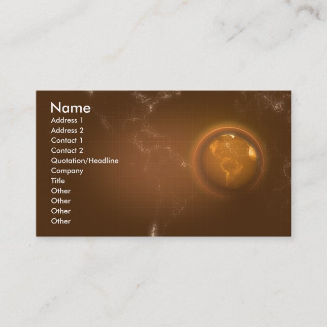 business_earth business card (Front)