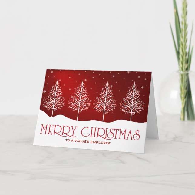 Business Employee Appreciation Christmas Greetings Holiday Card (Front)