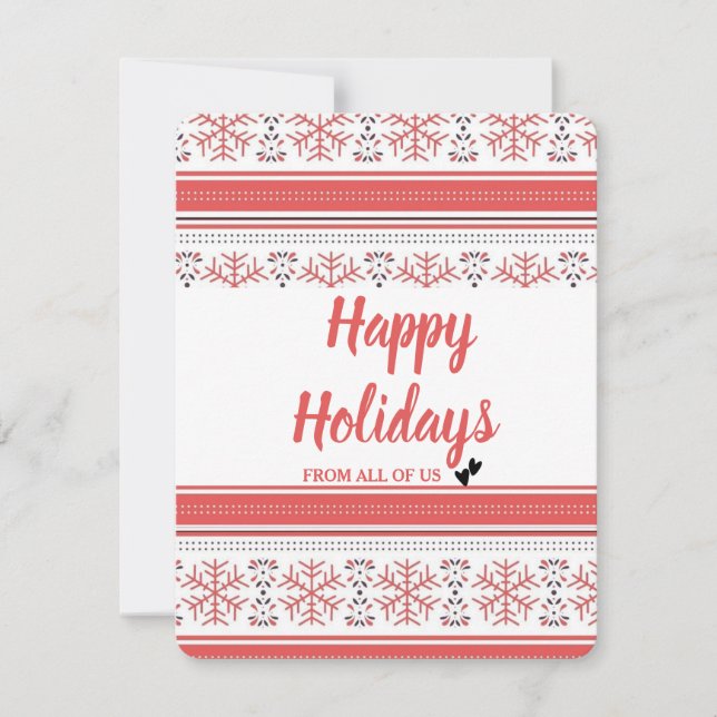 Business Employee Appreciation Christmas Greetings Holiday Card (Front)