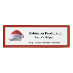 Business Employee Christmas Holiday Personalise Name Tag