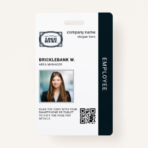 Business Employee Corporate QR Code Photo ID ID Badge