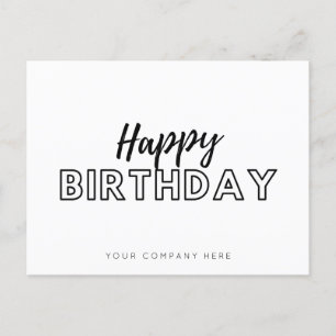 Business Employee Happy Birthday Postcard