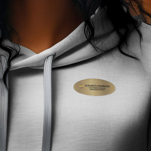 Business Employee Job Title Logo Custom  Name Tag