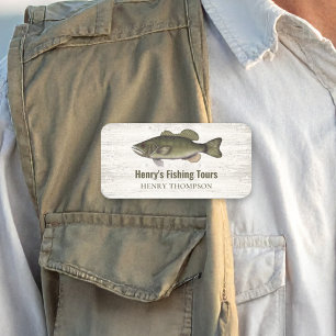 Business Employee Name Fishing Custom Tag