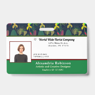 Business Employee Photo Logo Personalise ID Badge