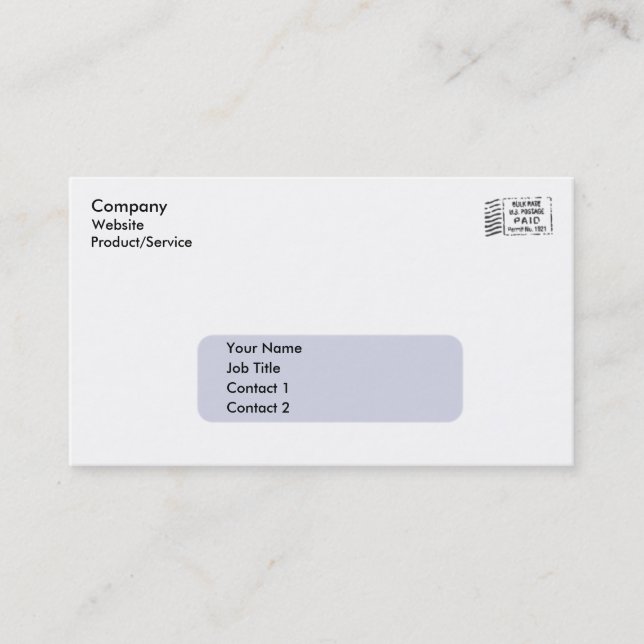 Business Envelope Card (Front)