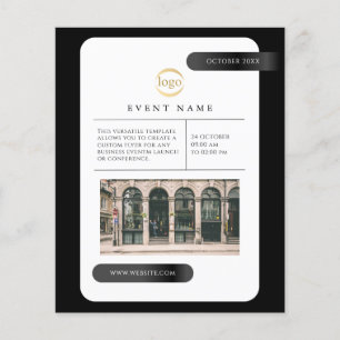 Business Event Black Professional Minimalist Flyer