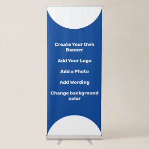 Business event function   YOUR LOGO blue Retractable Banner