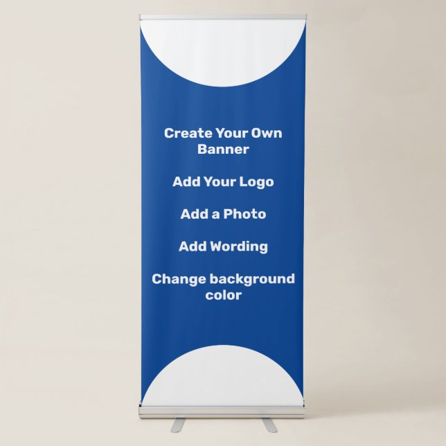 Business event function | YOUR LOGO blue Retractable Banner (Front)