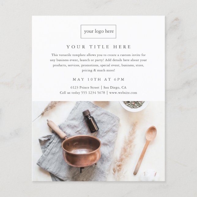 Business Event Minimalist Professional Photo Flyer (Front)