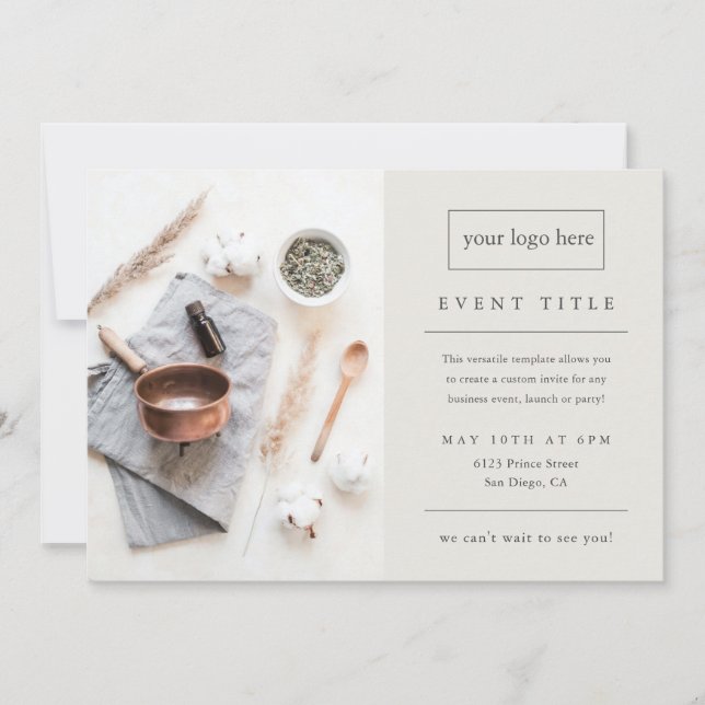 Business Event | Minimalist Professional Photo Invitation (Front)