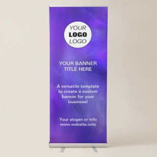 Business Event Navy Blue Modern Minimalist Logo Retractable Banner
