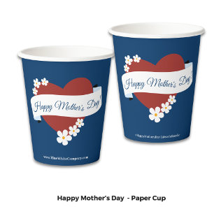Business Event Red Heart Happy Mother's Day Paper Cups