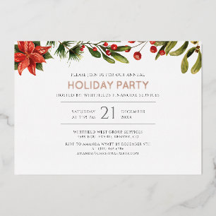 Business Festive Holiday Christmas Party Rose Gold