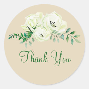 Business Floral Thank You Stickers