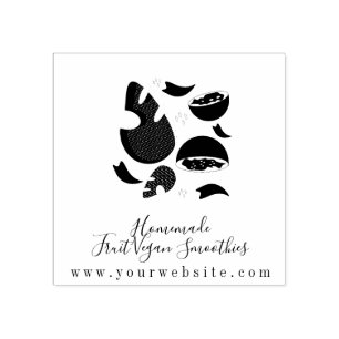 Business Fruit Smoothie Guava Rubber Stamp