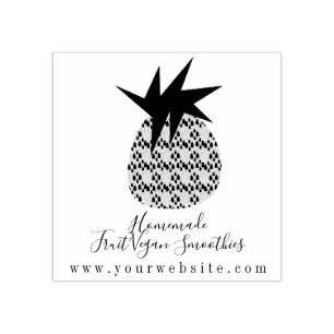 Business Fruit Smoothie Pineapple Logo Rubber Stamp