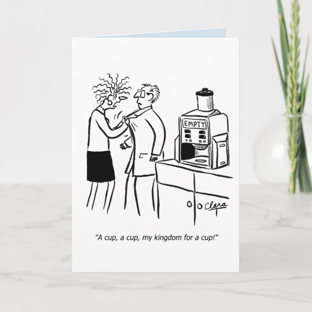 Business funny coffee birthday card (Front)