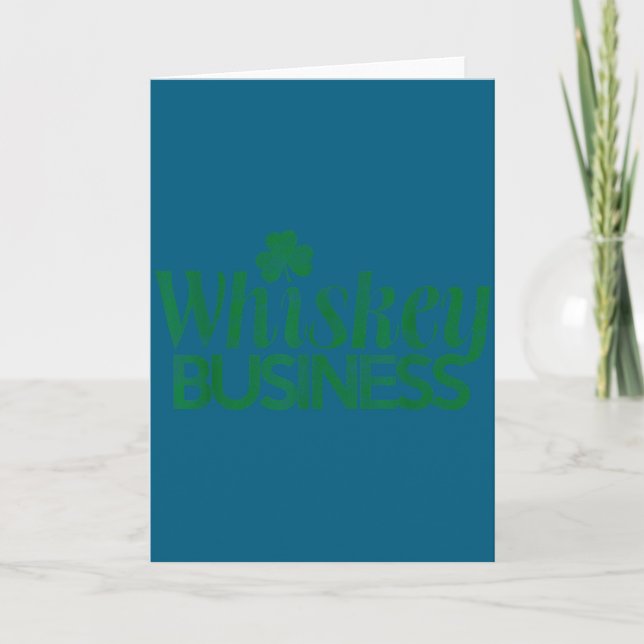 Business funny st. patricks day drinking team gift card (Front)