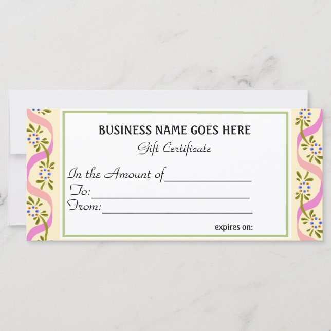 Business Gift Certificate | (Front)