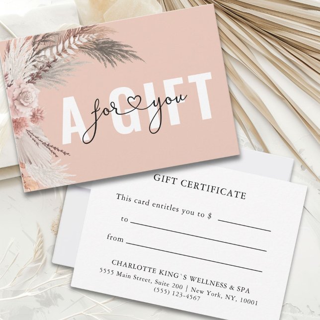BUSINESS GIFT CERTIFICATE | BOHO (BUSINESS GIFT CERTIFICATE | BOHO)