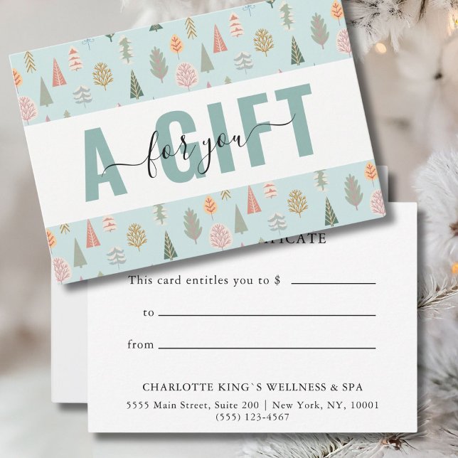 BUSINESS GIFT CERTIFICATE | Christmas| Winter Tree (BUSINESS GIFT CERTIFICATE | Christmas| Winter Tree)