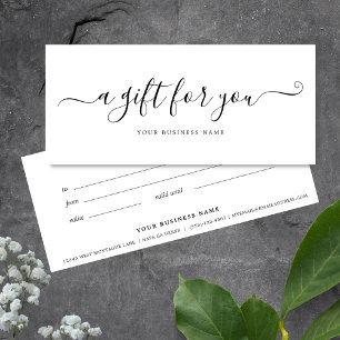 Business Gift Certificate Elegant Simple