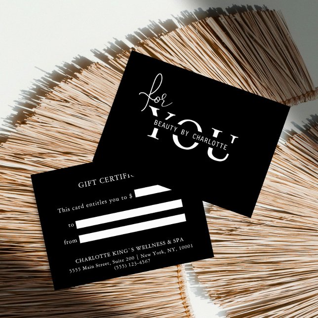 BUSINESS GIFT CERTIFICATE | FOR YOU (Creator Uploaded)