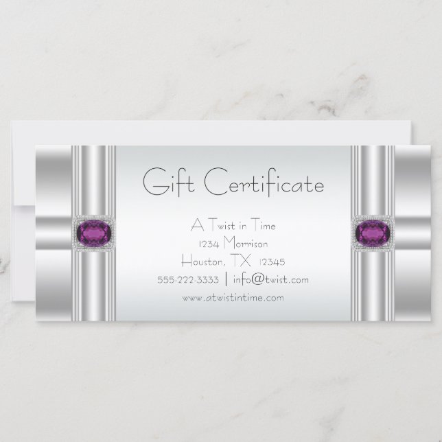 Business Gift Certificate Gift Cards (Front)
