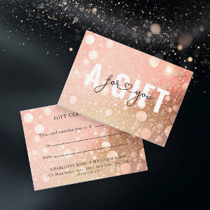 BUSINESS GIFT CERTIFICATE   GLITTER