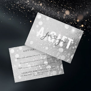 BUSINESS GIFT CERTIFICATE GLITTER