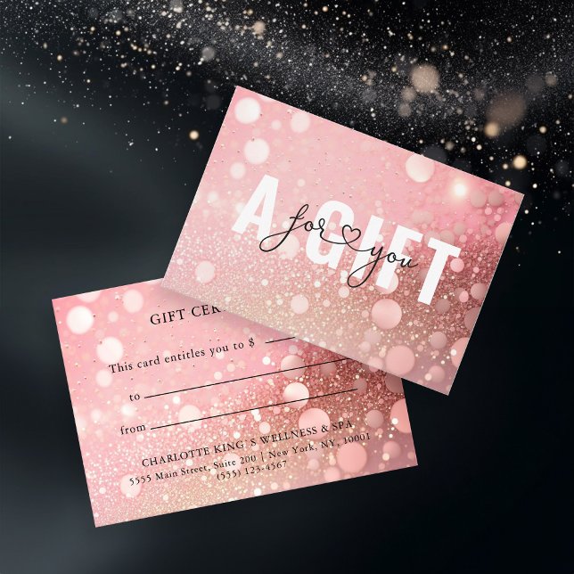 BUSINESS GIFT CERTIFICATE | GLITTER (Creator Uploaded)