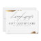 BUSINESS GIFT CERTIFICATE | Gold Brush Minimalist