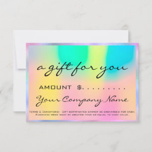 Business Gift Certificate Holograph Custom Logo