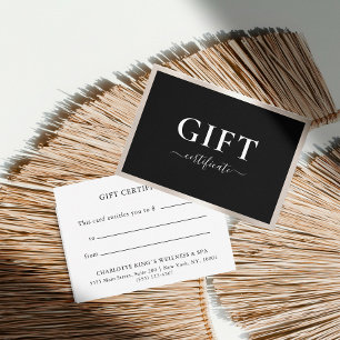 BUSINESS GIFT CERTIFICATE   Modern  