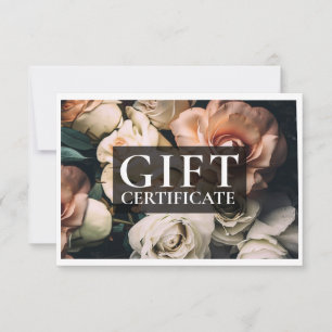 BUSINESS GIFT CERTIFICATE Modern Floral