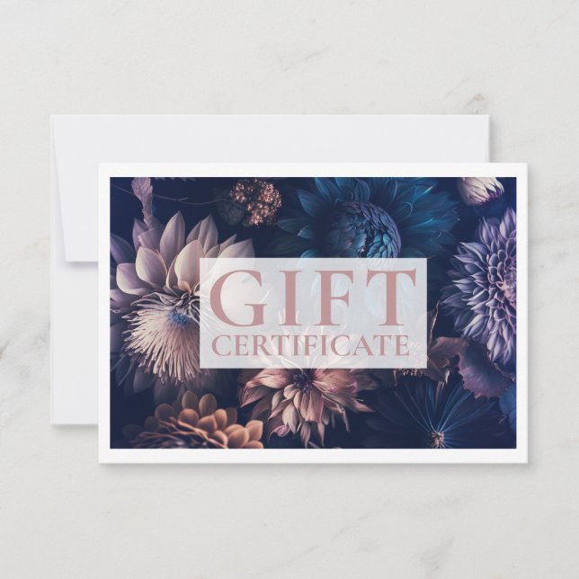 BUSINESS GIFT CERTIFICATE | Modern | Floral |  (Front)