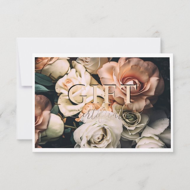 BUSINESS GIFT CERTIFICATE | Modern | Floral |  (Front)