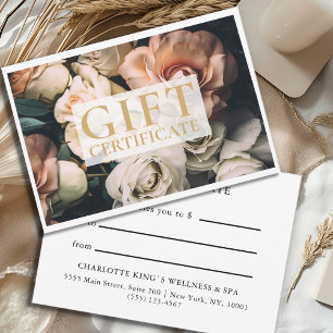 BUSINESS GIFT CERTIFICATE   Modern   Floral   