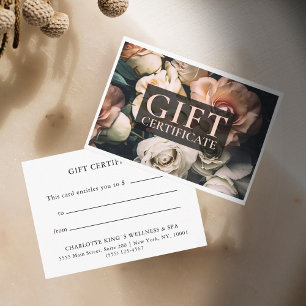 BUSINESS GIFT CERTIFICATE   Modern   Floral   