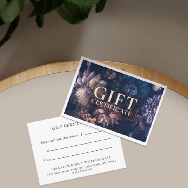 BUSINESS GIFT CERTIFICATE | Modern | Floral |  (Creator Uploaded)
