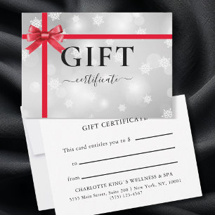 BUSINESS GIFT CERTIFICATE Modern Ribbon