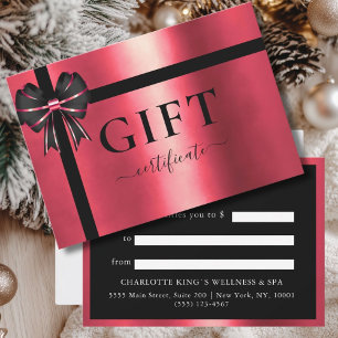BUSINESS GIFT CERTIFICATE   Modern   Ribbon