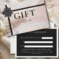 BUSINESS GIFT CERTIFICATE | Ribbon | Glitter