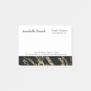 Business gold marble post-it notes