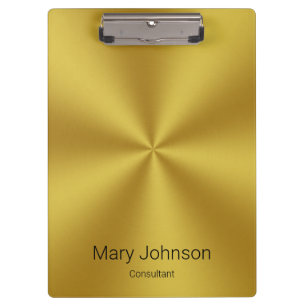 Business Gold Your Name and Professional Job Title Clipboard
