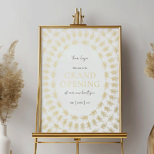 Business Grand Opening Elegant Event Foil Sign