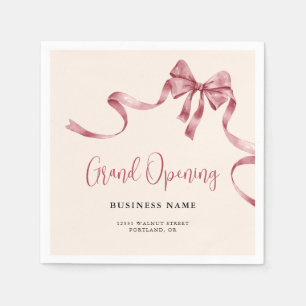Business Grand Opening Modern Ribbon Napkin