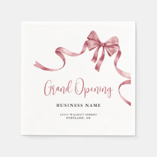 Business Grand Opening Modern Ribbon Napkin
